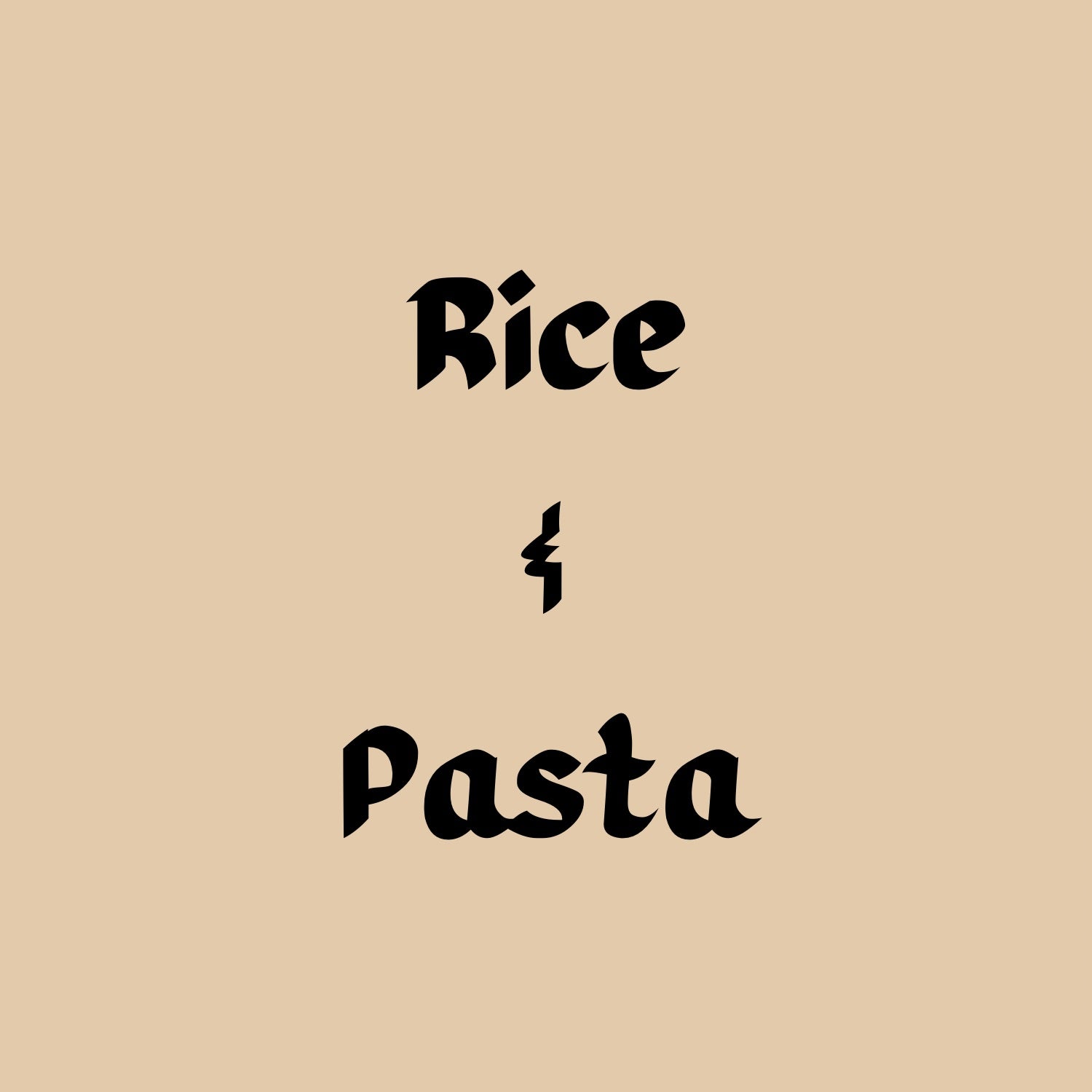 Rice & Pasta