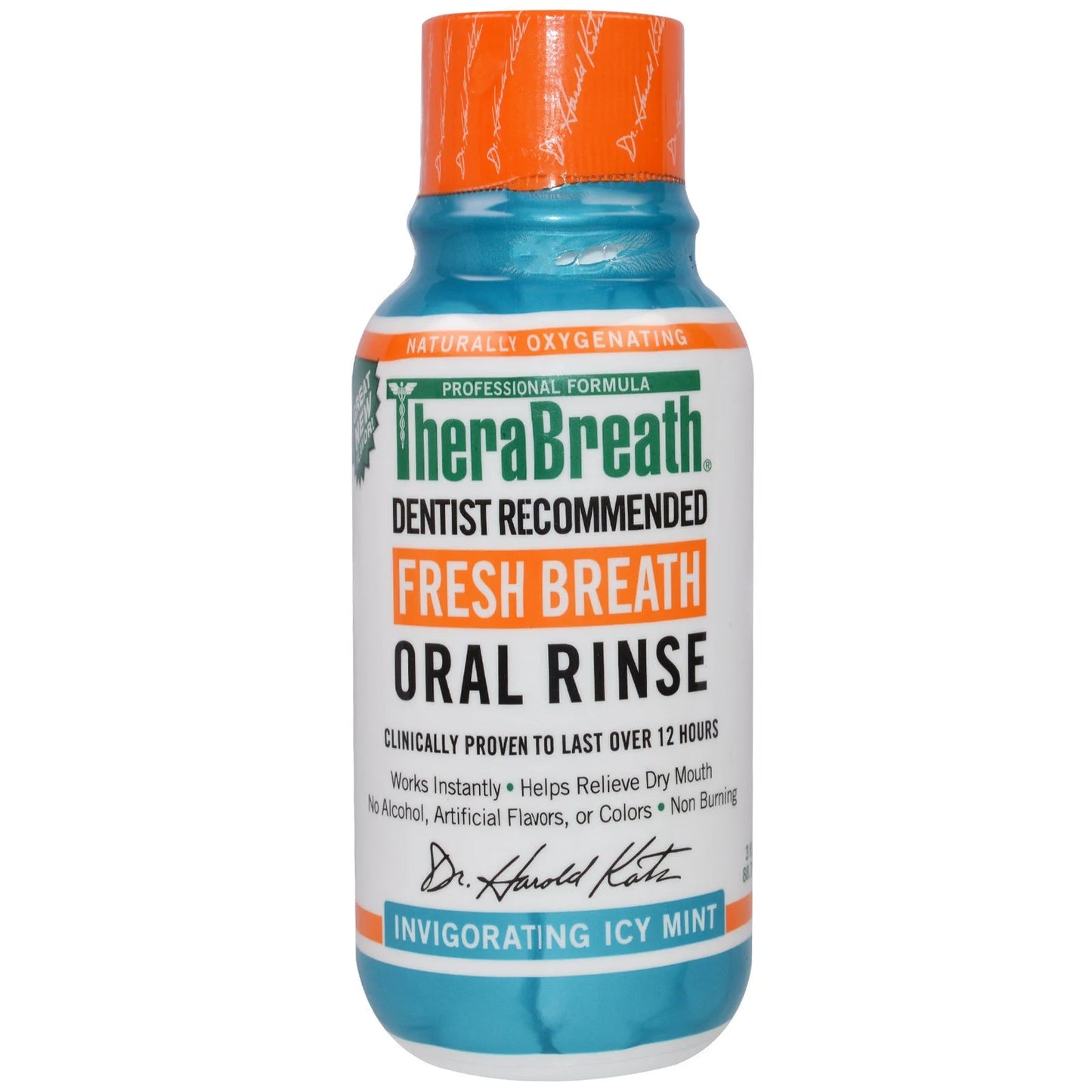 TheraBreath, Fresh Breath Oral Rinse, Invigorating Icy Mint, 3 fl oz (88.7 ml)