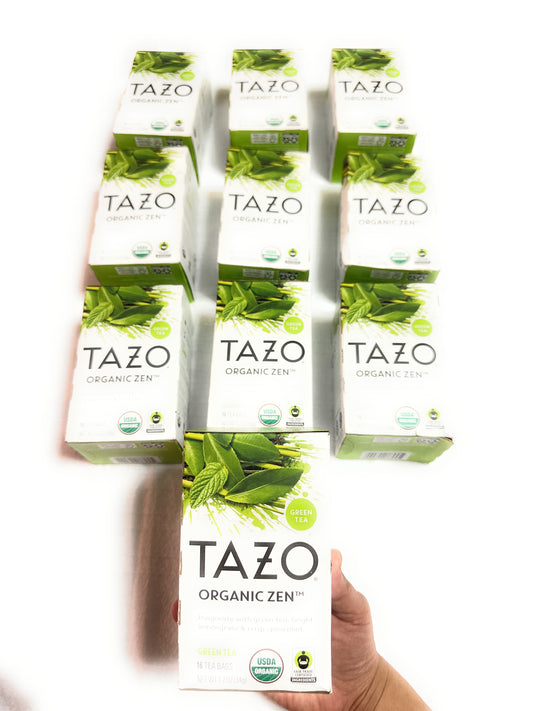 TAZO Organic Zen Green Tea, 16 Total Tea Bags