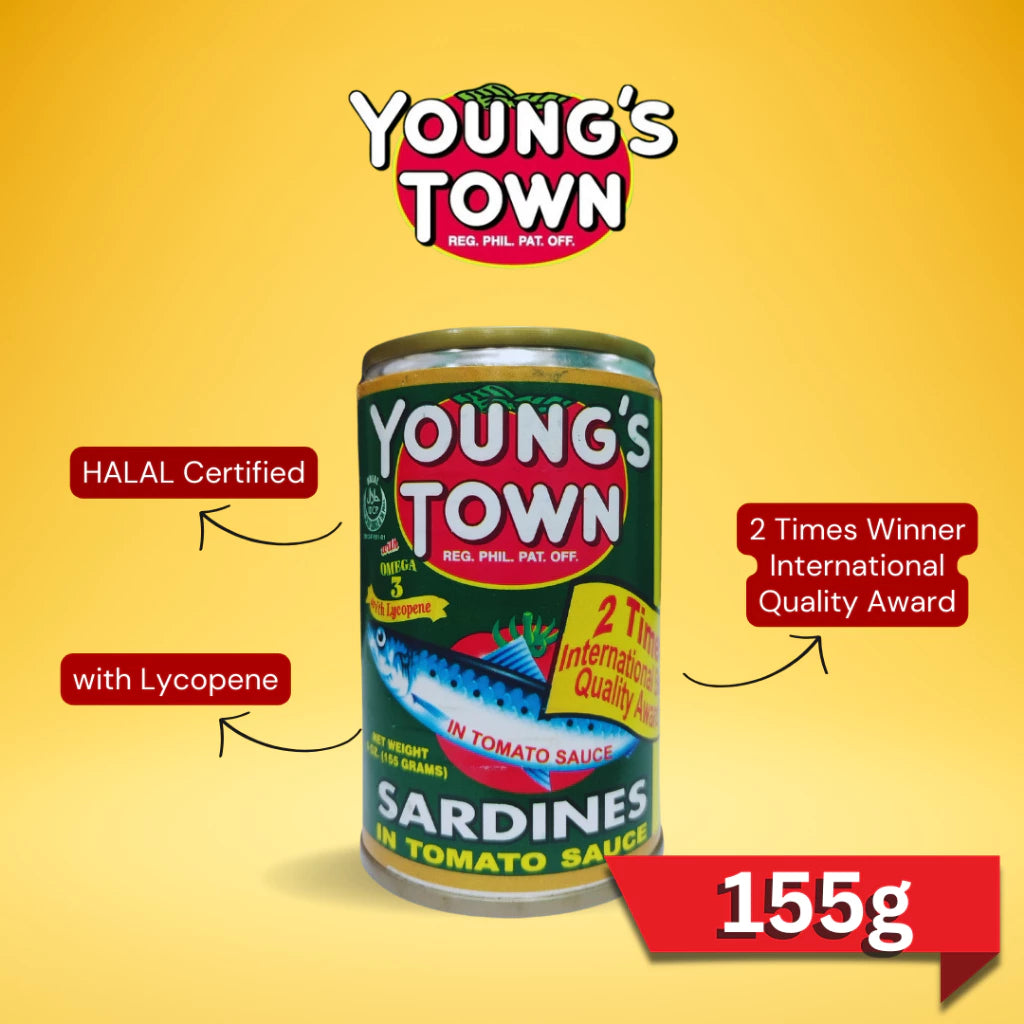 Young's Town Sardines in Tomato Sauce, 155 g