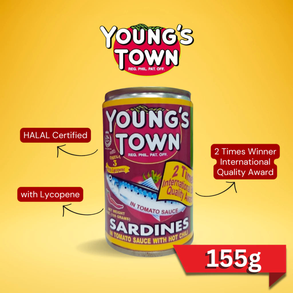 Young's Town Sardines in Tomato Sauce with Hot Chili, 155g